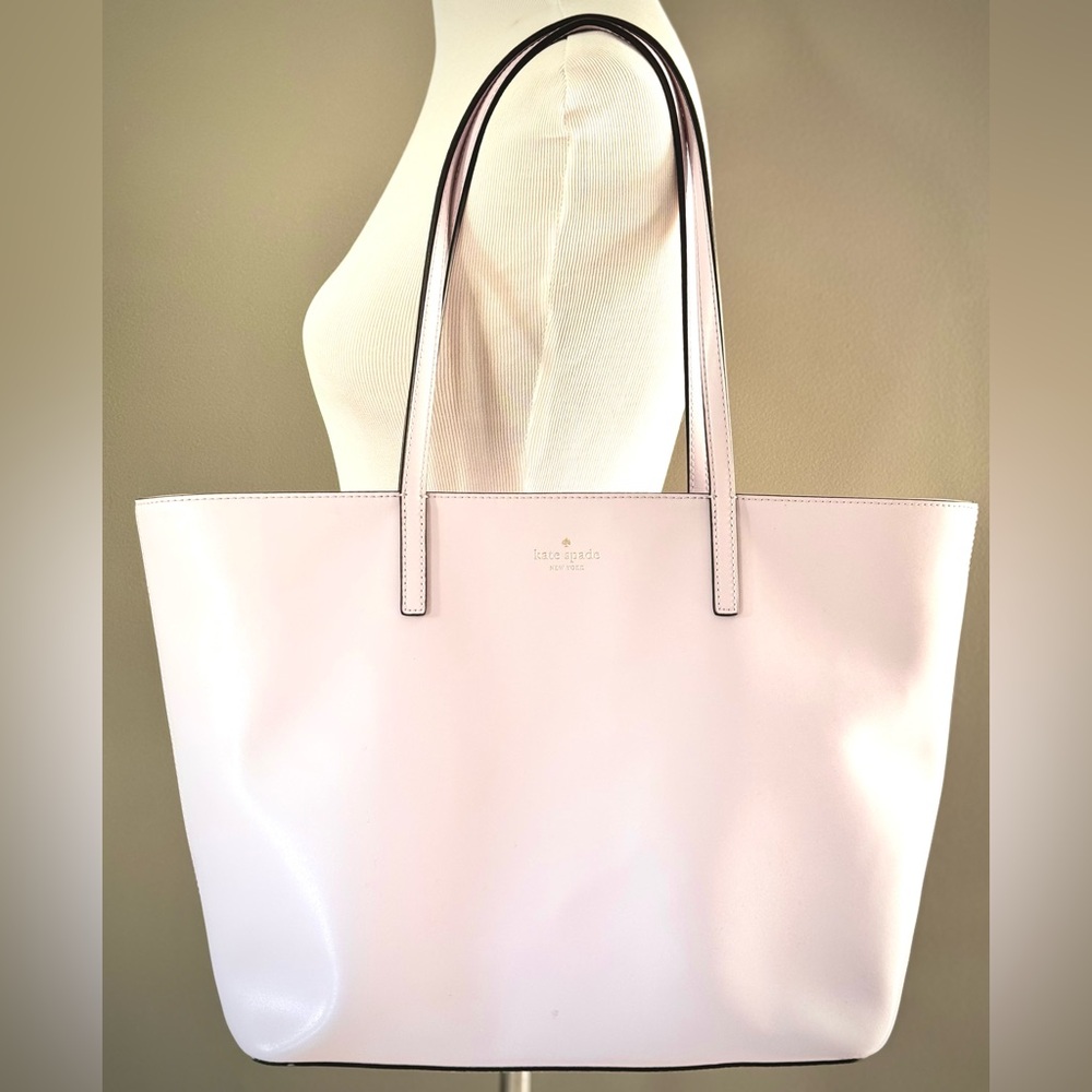 Kate Spade Lilac or Lavender Light Purple Zip Tote - Leather